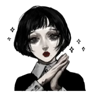 Sticker Грустная девочка @tg_sticks - 2