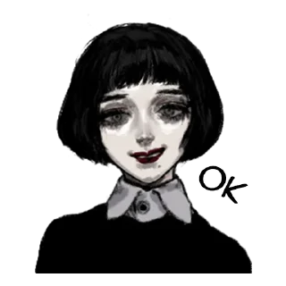 Sticker Грустная девочка @tg_sticks - 11