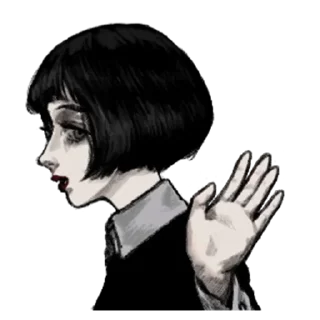 Sticker Грустная девочка @tg_sticks - 10