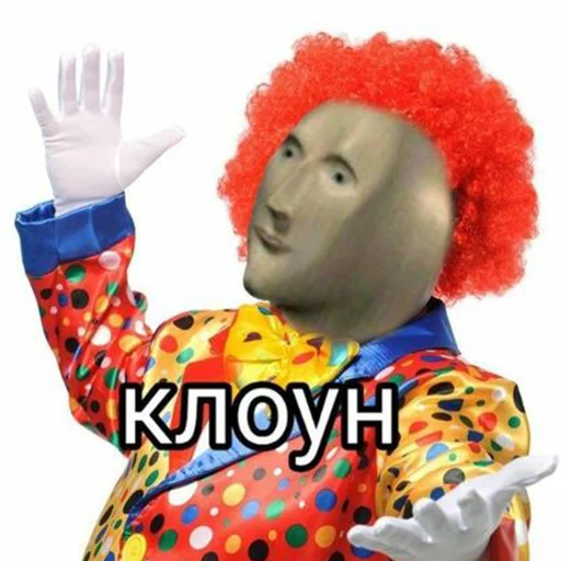 human face hairpiece clown