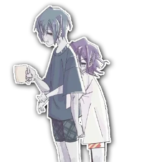 Sticker сайома 💙💜 - 4