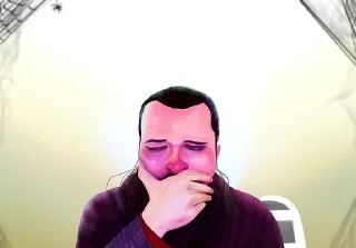 person human face wall