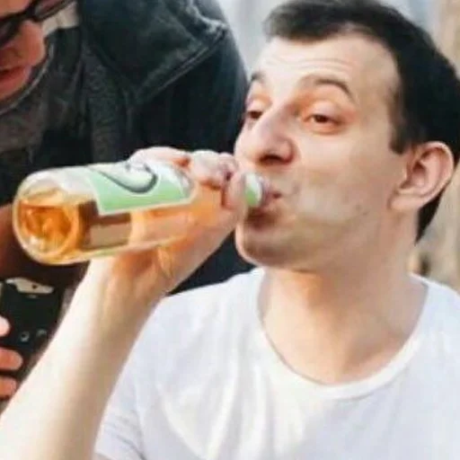 person soft drink human face