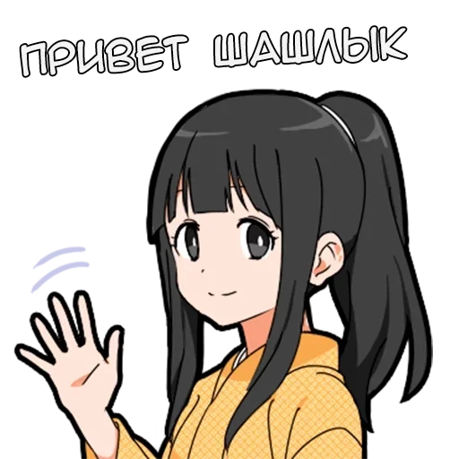 Стикер Самурай-тян - @tg_sticks - 3