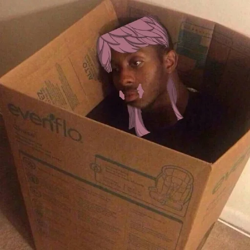 human face box container