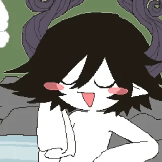 Sticker 𝘴𝘢𝘵𝘢𝘯𝘪𝘤𝘬 ⁰¹  @okegomstickerss - 2