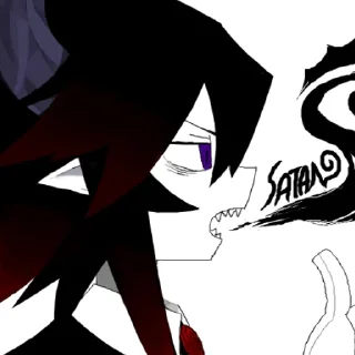 Sticker 𝘴𝘢𝘵𝘢𝘯𝘪𝘤𝘬 ⁰¹  @okegomstickerss - 10