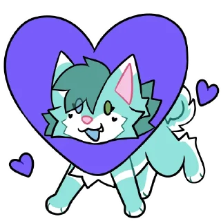 Sticker Saturn Husky! @cosmicsaturn - 2