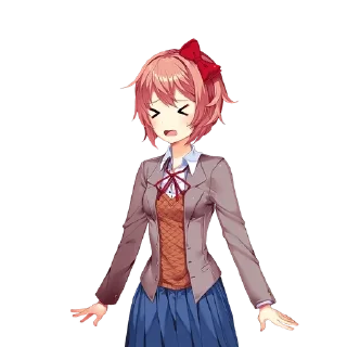 Sticker сайори милашка > < - 5