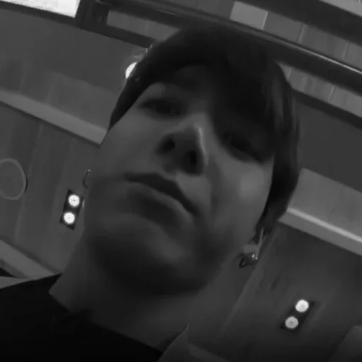 black and white human face person