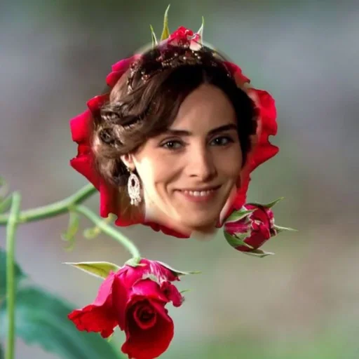 human face smile flower