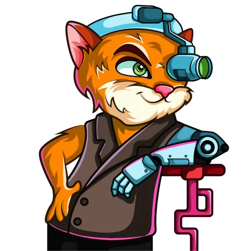 Стикер Наука для котиков (@science4cats) - Учёные - 2