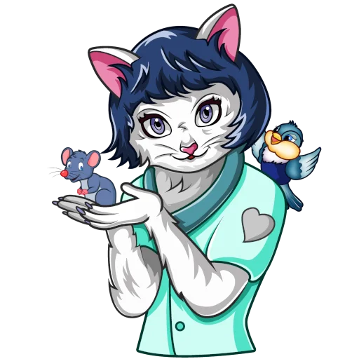 Стикер Наука для котиков (@science4cats) - Учёные - 1