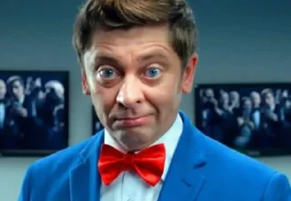 person human face bow tie