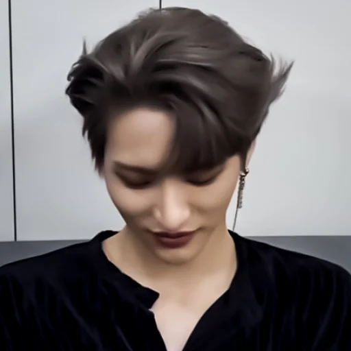 human face hairstyle neck