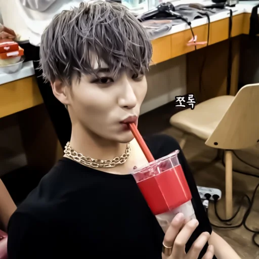 person indoor soft drink