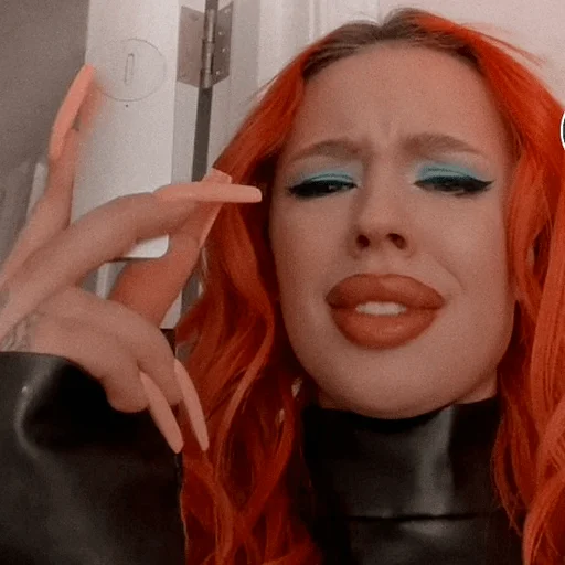 person human face lipstick