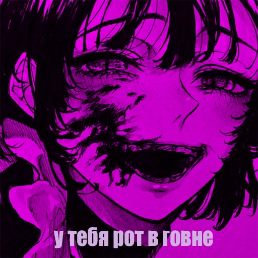 anime illustration human face