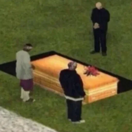 похороны трава коробка