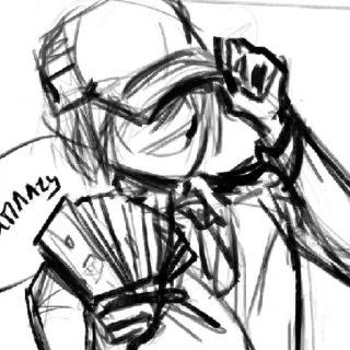 Стикер Пятый бесплатный кофеман - 1