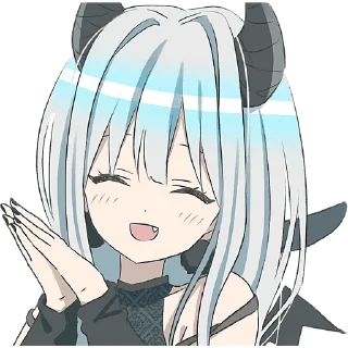 Sticker Серебряная дьяволица @Nyasticks - 4