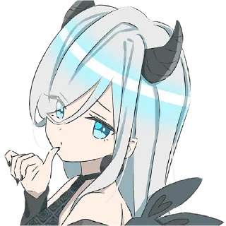 Sticker Серебряная дьяволица @Nyasticks - 7