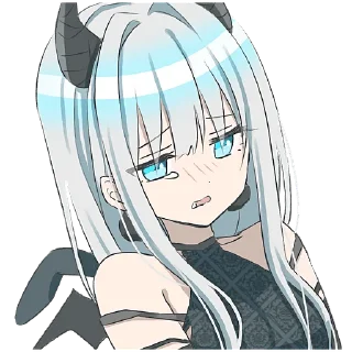 Sticker Серебряная дьяволица @Nyasticks - 10