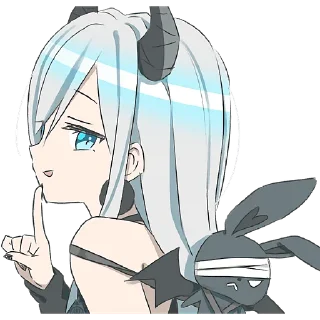 Sticker Серебряная дьяволица @Nyasticks - 11