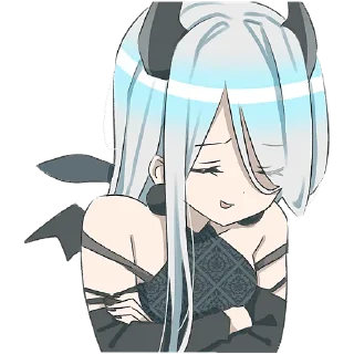 Sticker Серебряная дьяволица @Nyasticks - 0