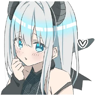 Sticker Серебряная дьяволица @Nyasticks - 5