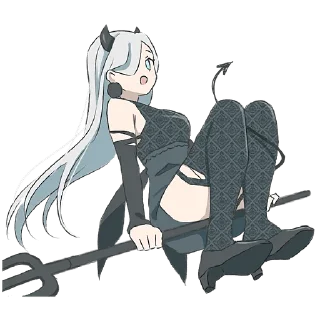 Sticker Серебряная дьяволица @Nyasticks - 6