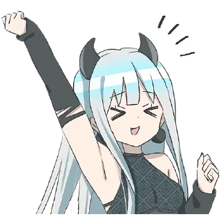 Sticker Серебряная дьяволица @Nyasticks - 8