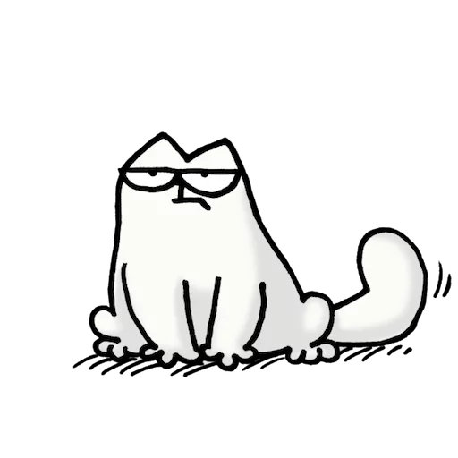 cat clipart black and white