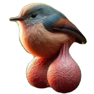 Sticker синица с яйцами - 0