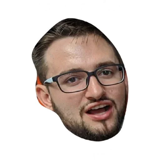 human face glasses text