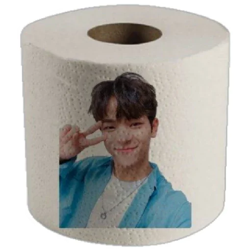 human face paper towel person