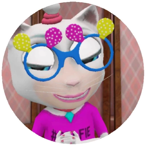 cartoon human face pink