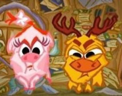 Стикер жмыхнутые смешарики :: @fStikBot - 4