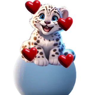 Sticker Снежный Барс @cats_Crystal - 1