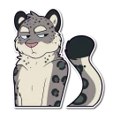 Sticker Snow Leopard - 1