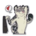 Sticker Snow Leopard - 4