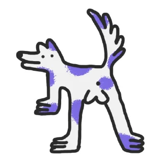 Стикер crococow dog - 10