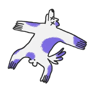 Стикер crococow dog - 6