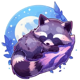 Sticker Енотики -> @cute_enot_art - 9