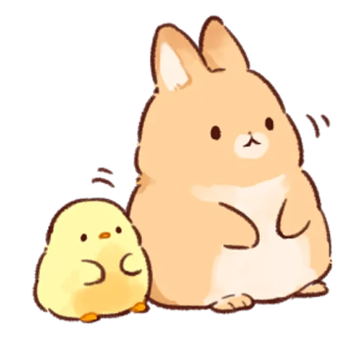 Sticker Soft and cute rabbits @softandqt - 8
