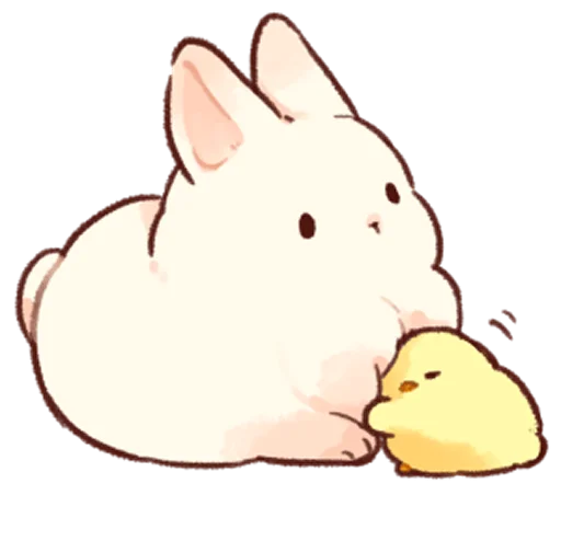 Sticker Soft and cute rabbits @softandqt - 6