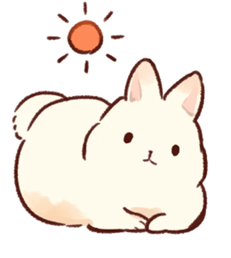 Sticker Soft and cute rabbits @softandqt - 0