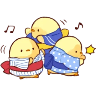 Стикер Soft and Cute Chicks Summer @TgSticker - 10