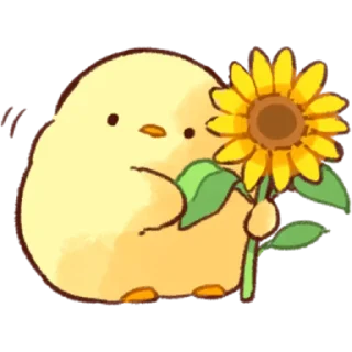 Стикер Soft and Cute Chicks Summer @TgSticker - 5