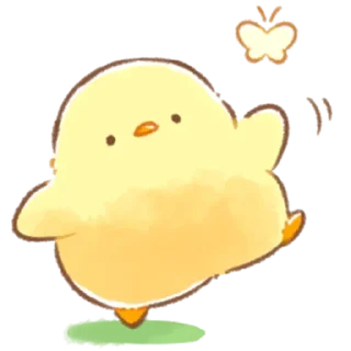 Sticker soft and cute chick (spring) - 1